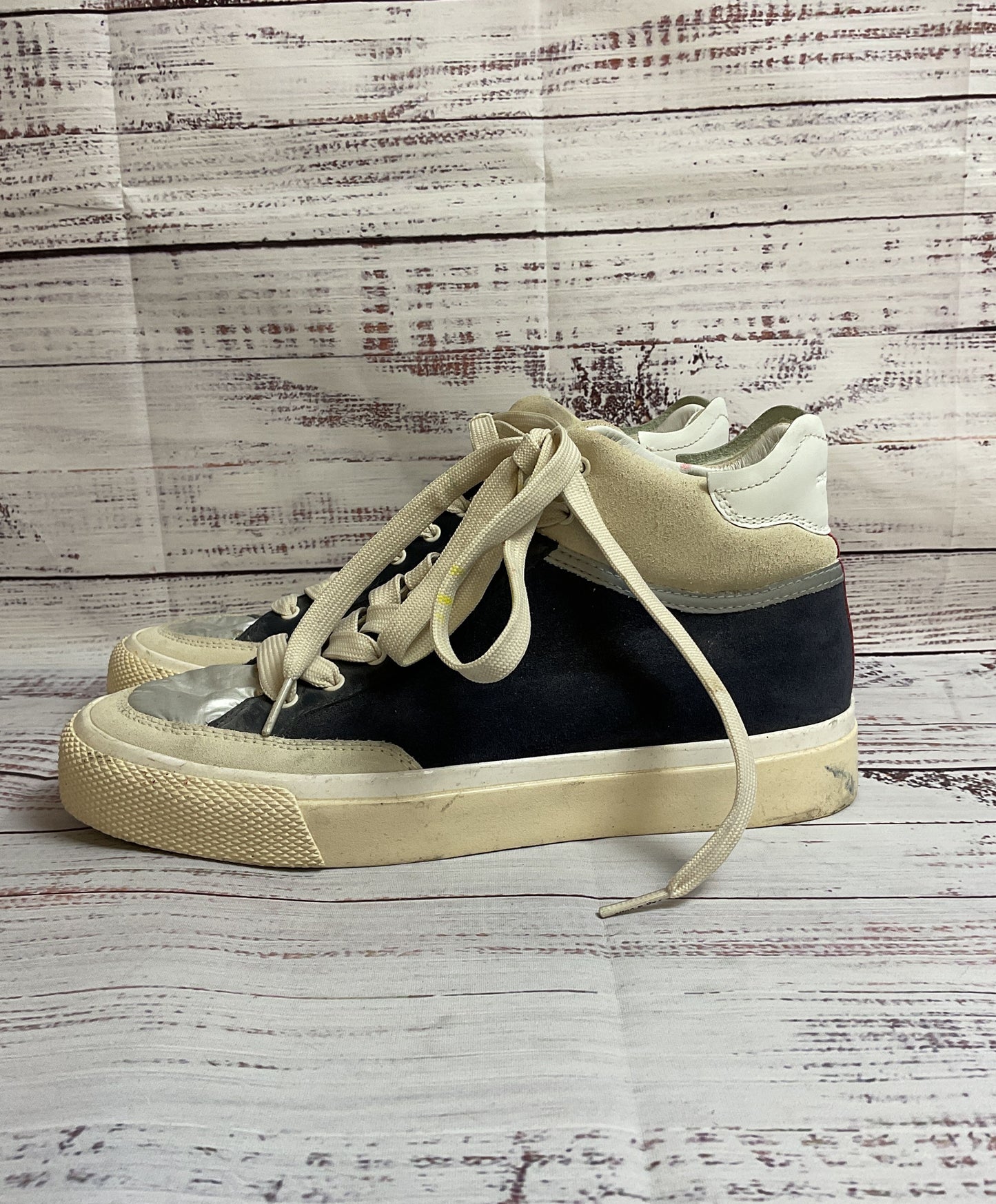 Rag and Bone Platform Navy Blue Lace-Up Sneaker Casual Shoe Women 39.5