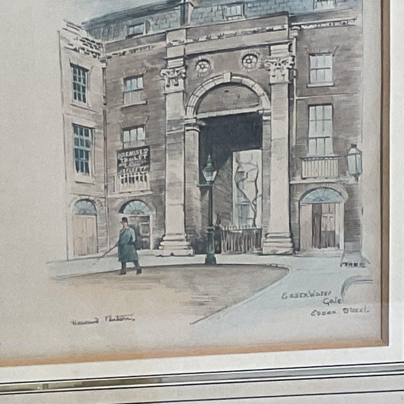 Set of 3 VTG./ANTIQUE HOWARD PENTON Colored Lithographs- FRAMED 19.5" X 14.5"