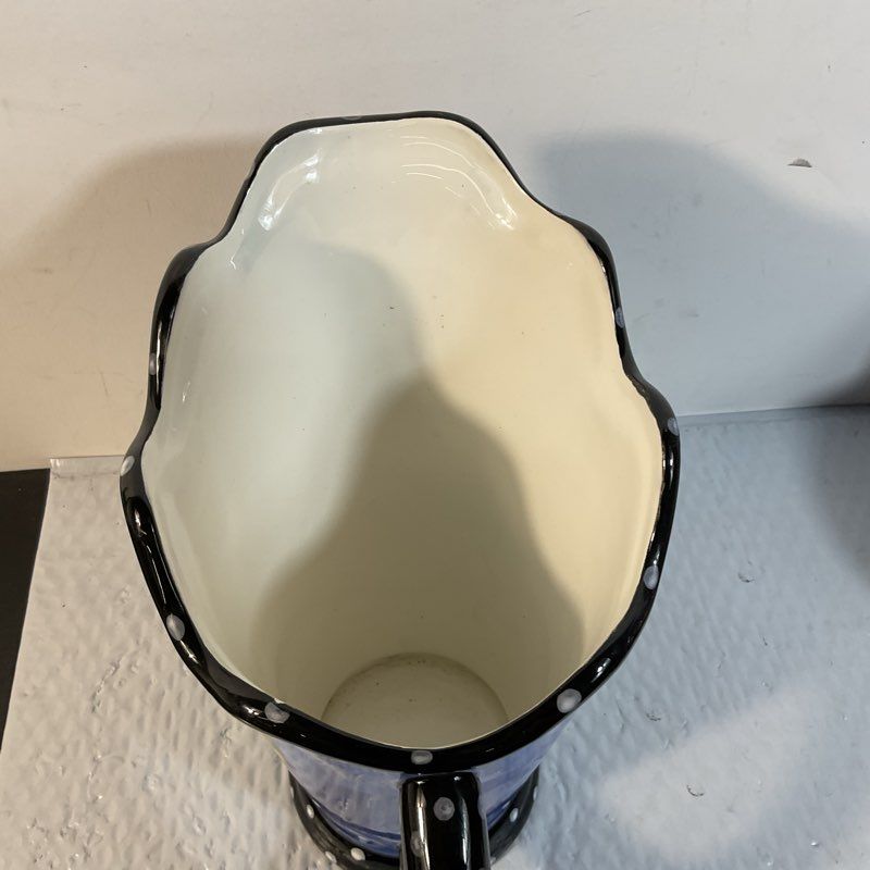 MILSON & LOUIS Hand Painted Cat Design Pitcher- 10.75"