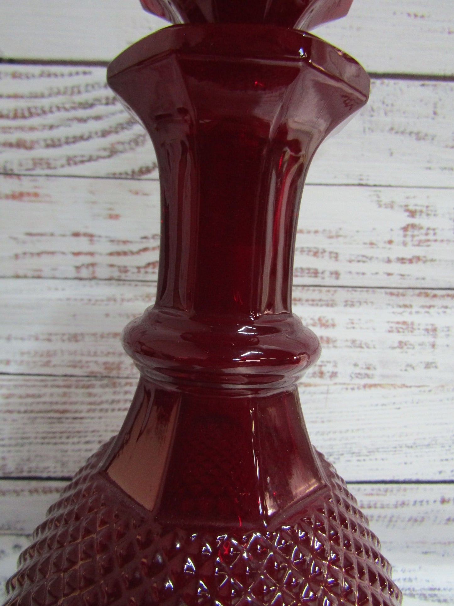 Vista Alegre Bicos Burgundy Glass Decanter