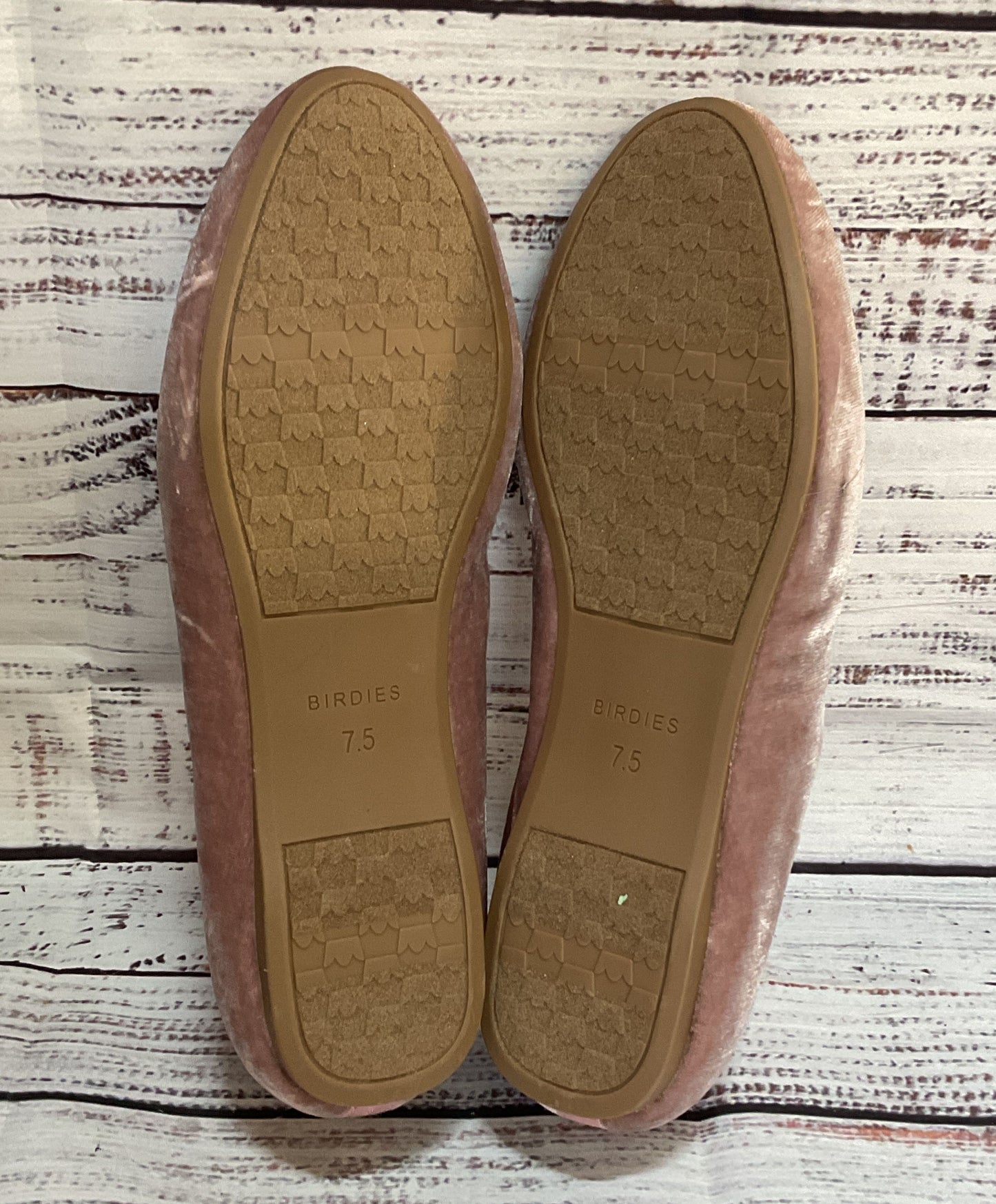 Birdies Velvet The Starling Fuzzy Insert Loafers Dusty Rose 7.5