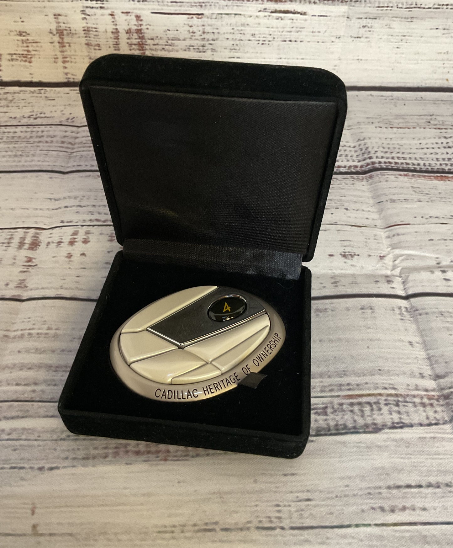 Cadillac Heritage Of Ownership Grille #4 Badge Emblem Medallion W/ Original Case