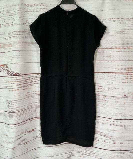 Women's Cotelac Black Dress with V Neck Design Size 1/S Retail $200