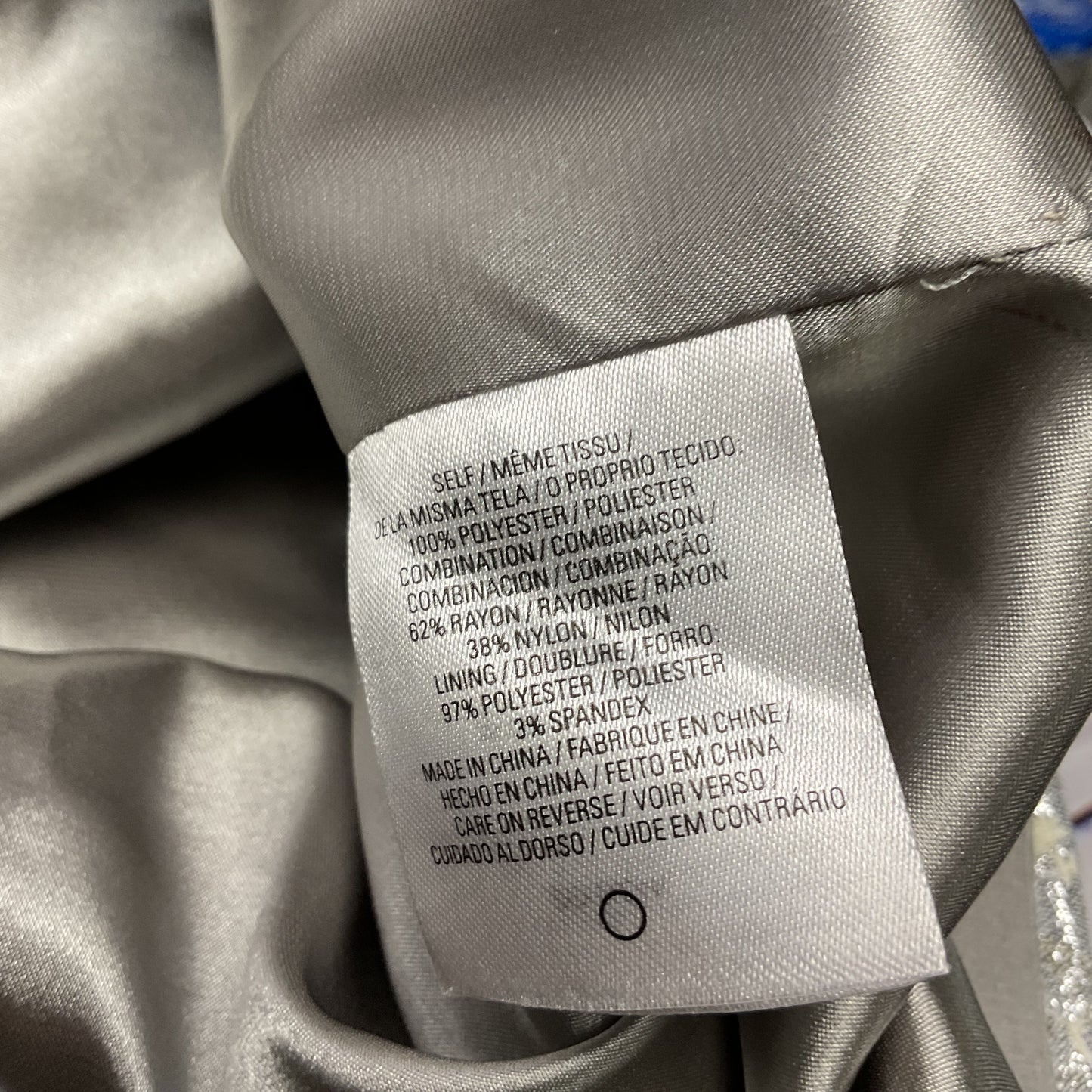 Tahari Silver Tone Mesh Flower Frill Jacket - Size S