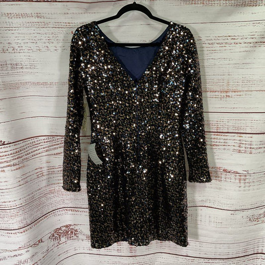 NWT Eliza J. Multi Sequin Long Sleeve Mini Casual Dress - Size 12