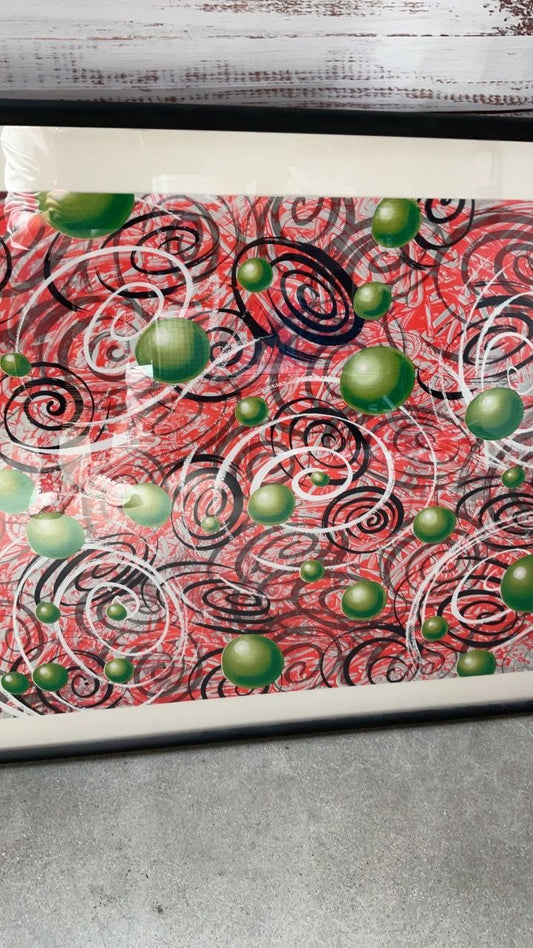 Space Balls Print by Kenny Scharf Pencil Signed Limited Edition 19/150 Framed