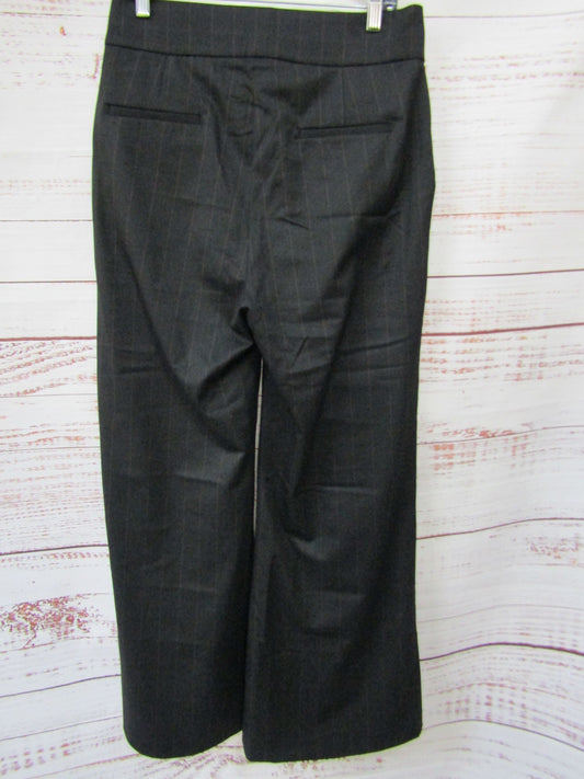 Salt Murphy Men's Black Brown Pinstripe Wide Leg Trousers Size 30