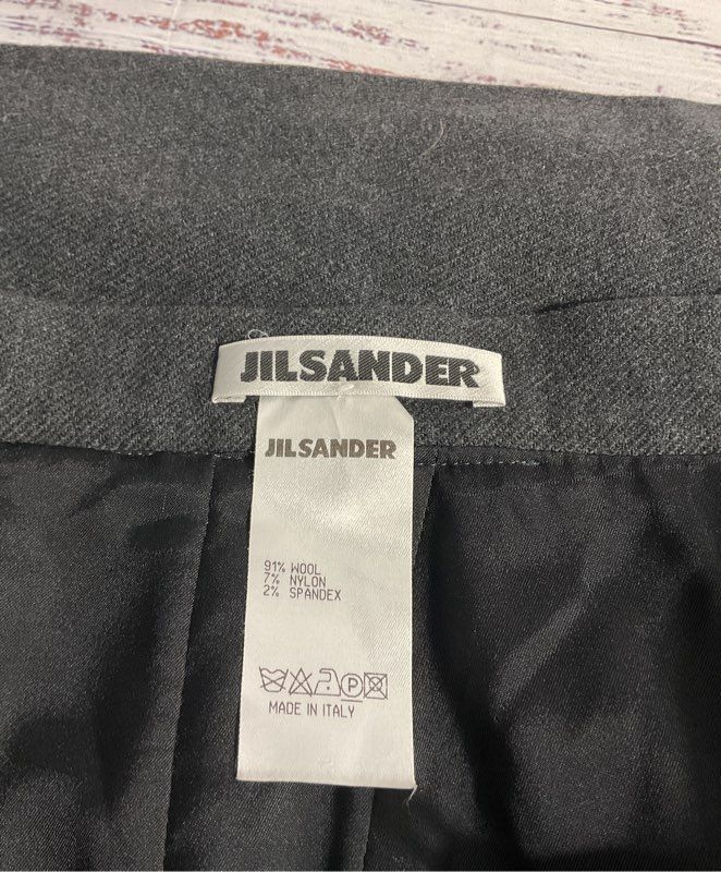 Jill Sander Women's Gray Wool Blend Skirt - Size 42 Made in Italy