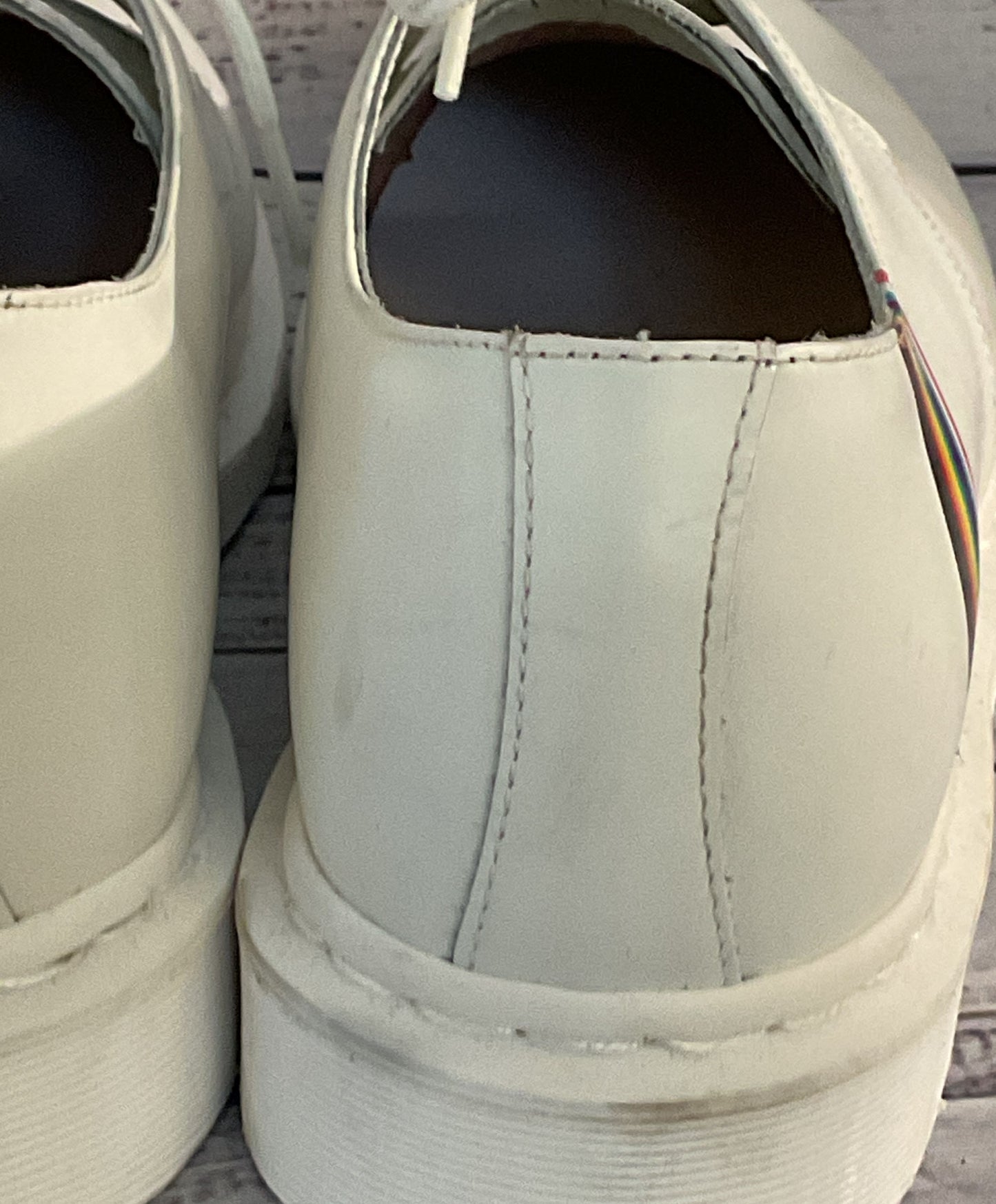Dr. Martens Leather 1461 For Pride Oxford Shoes White 11