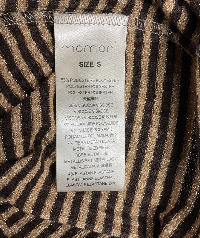 Momoni Striped Flutter Sleeve Shirt Multicolor S