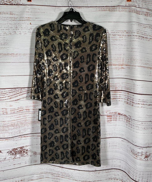 NWT Women's Nicole Miller Animal Print Sequined Dress Size 4 Retail $189
