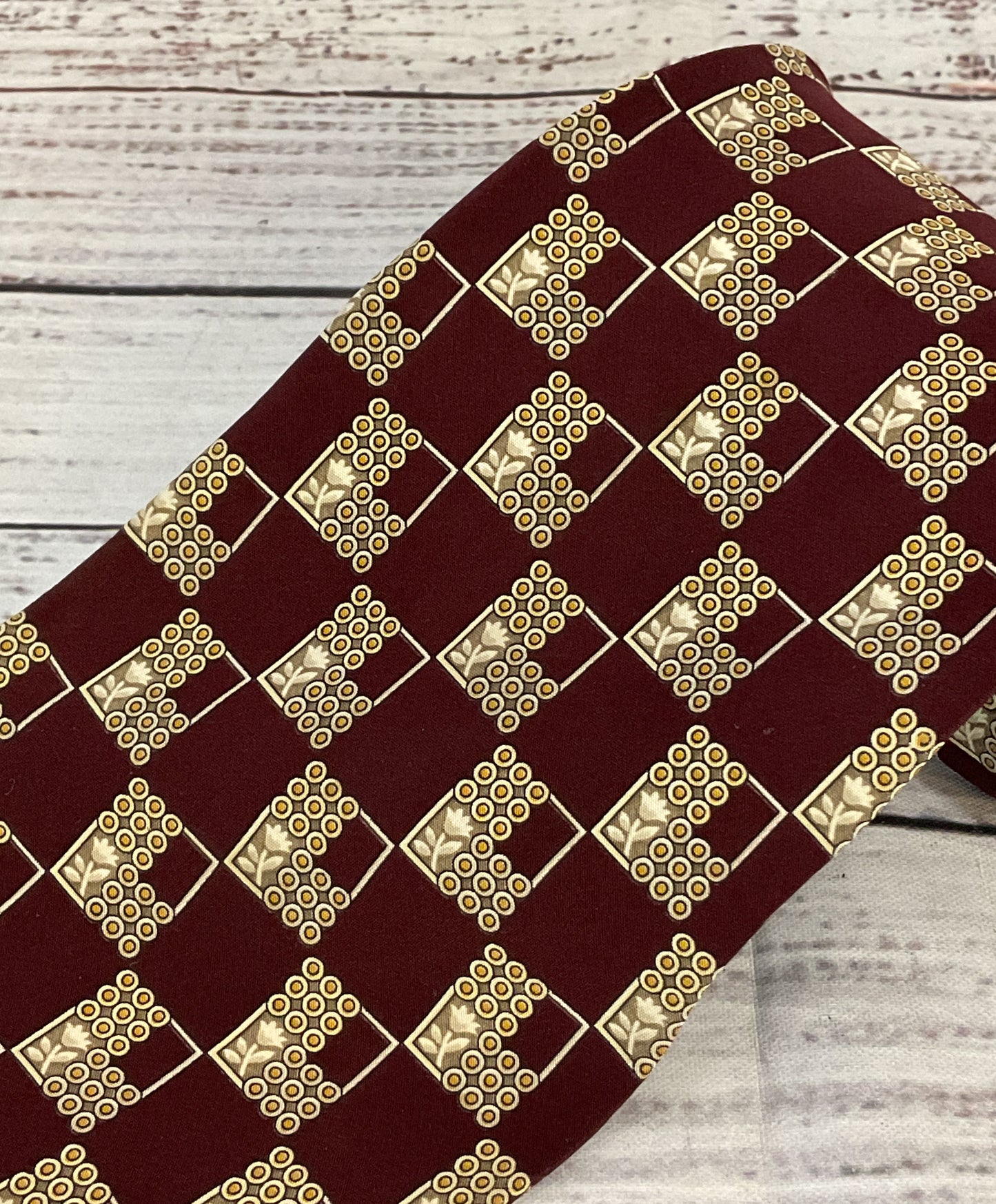 Valentino Square Pattern Tie Multicolor OS