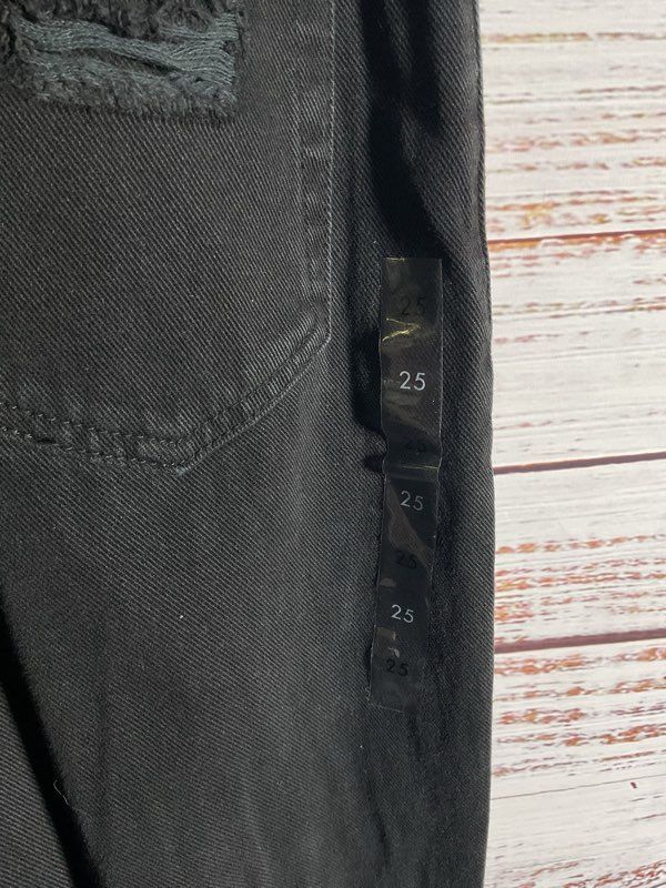 NEW Pacsun Women's 90's Boyfriend Jeans Distressed Black Size 25