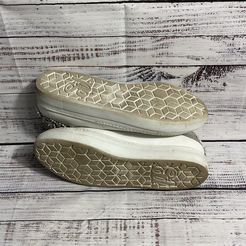 Paul Green White & Silver Floral Leather Ribbon Lace Sneaker Women's Size 6