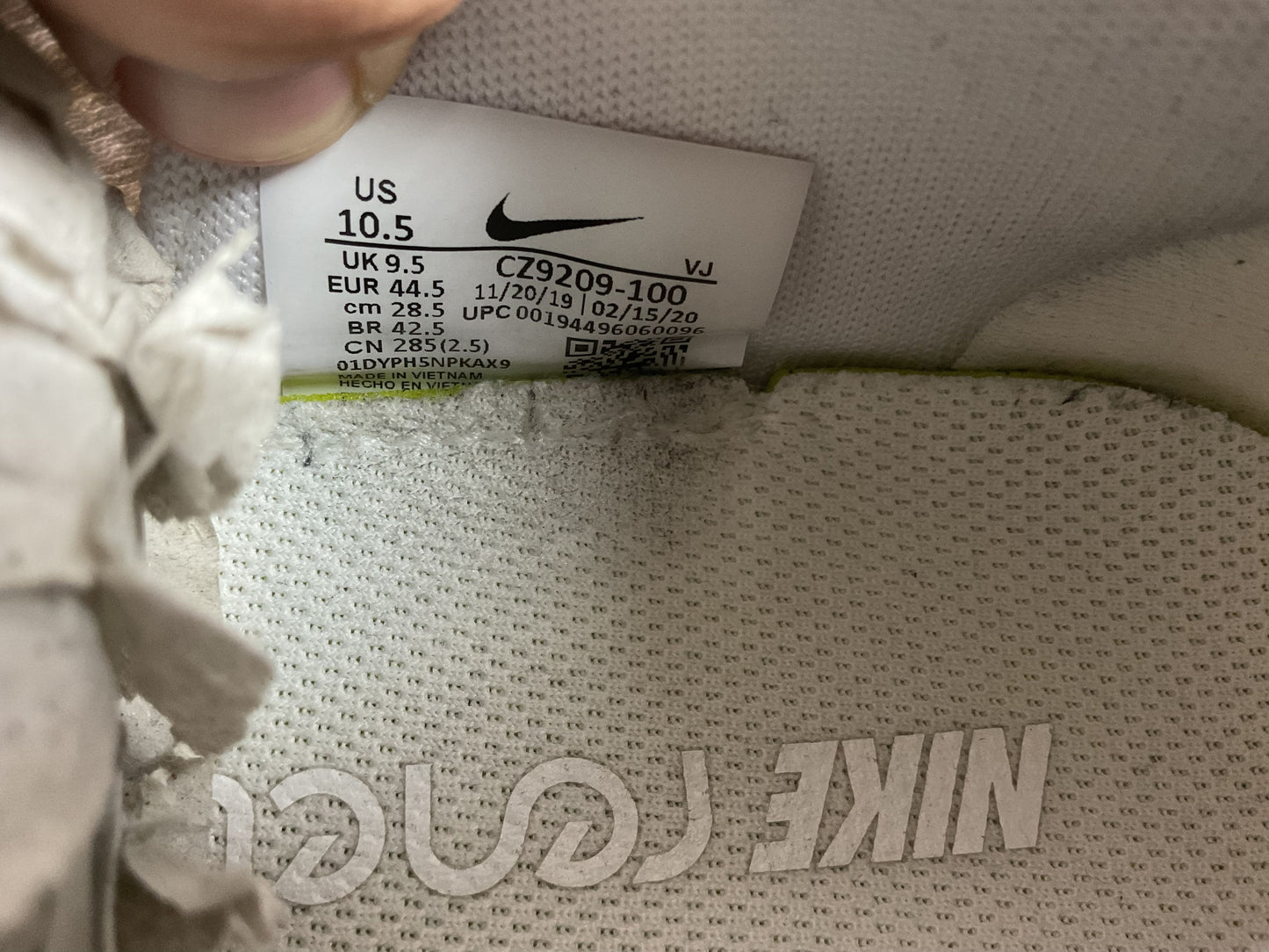 Nike Renew Run White Athletic Shoe Men 10.5