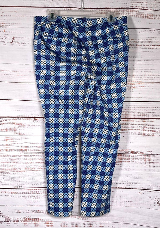 Mary Katrantzou Circle Print Cotton Blend Pants Blue 6
