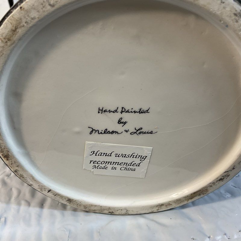 MILSON & LOUIS Hand Painted Cat Design Pitcher- 10.75"