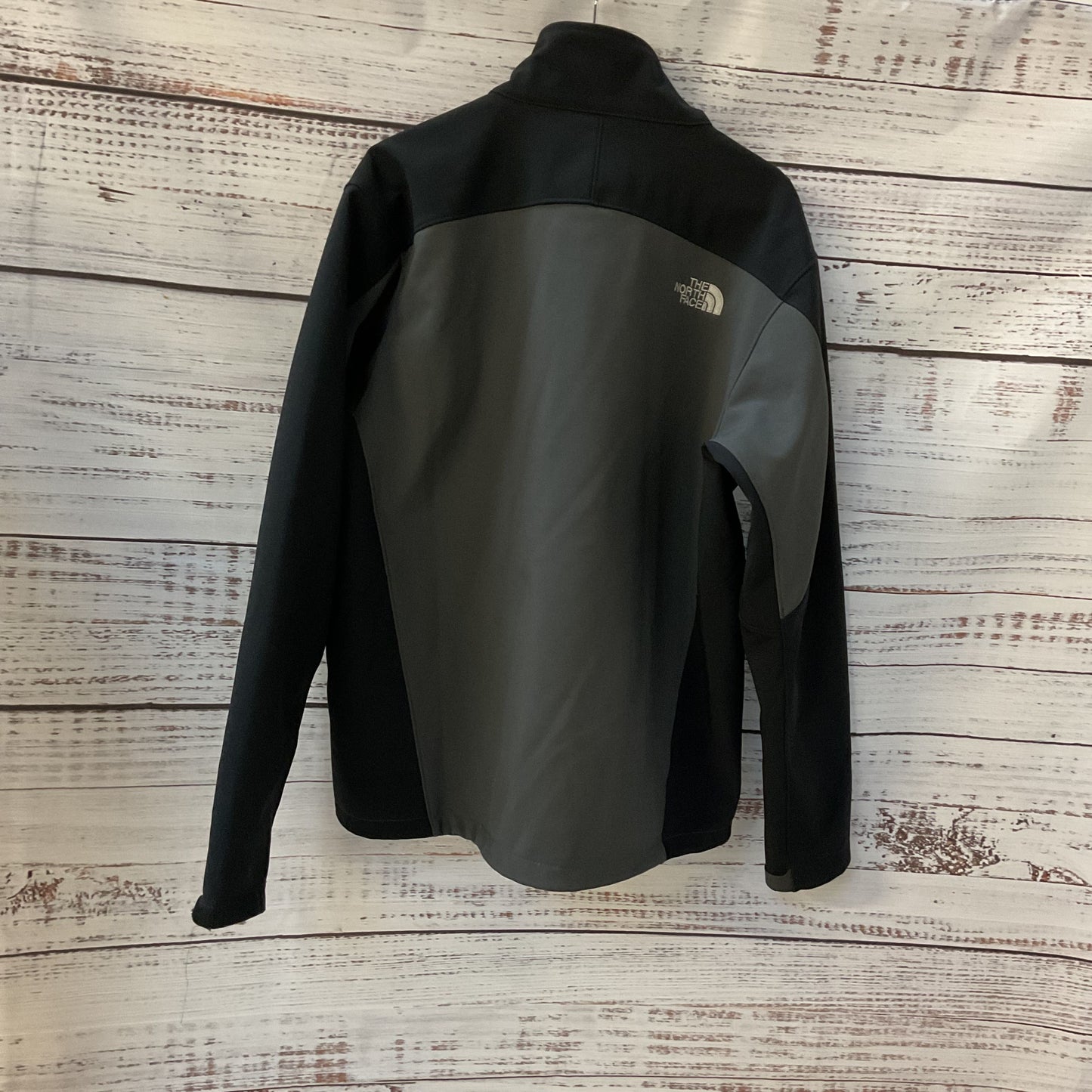 The North Face Black Grey High Neck Fleece Zip Jacket - Size M