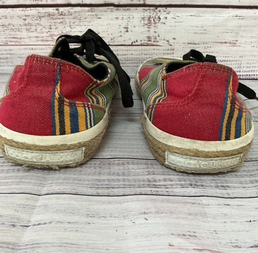 Men's Dolce&Gabbana Striped Canvas Espadrille Sneakers Multicolor Sz 9.5 AS IS