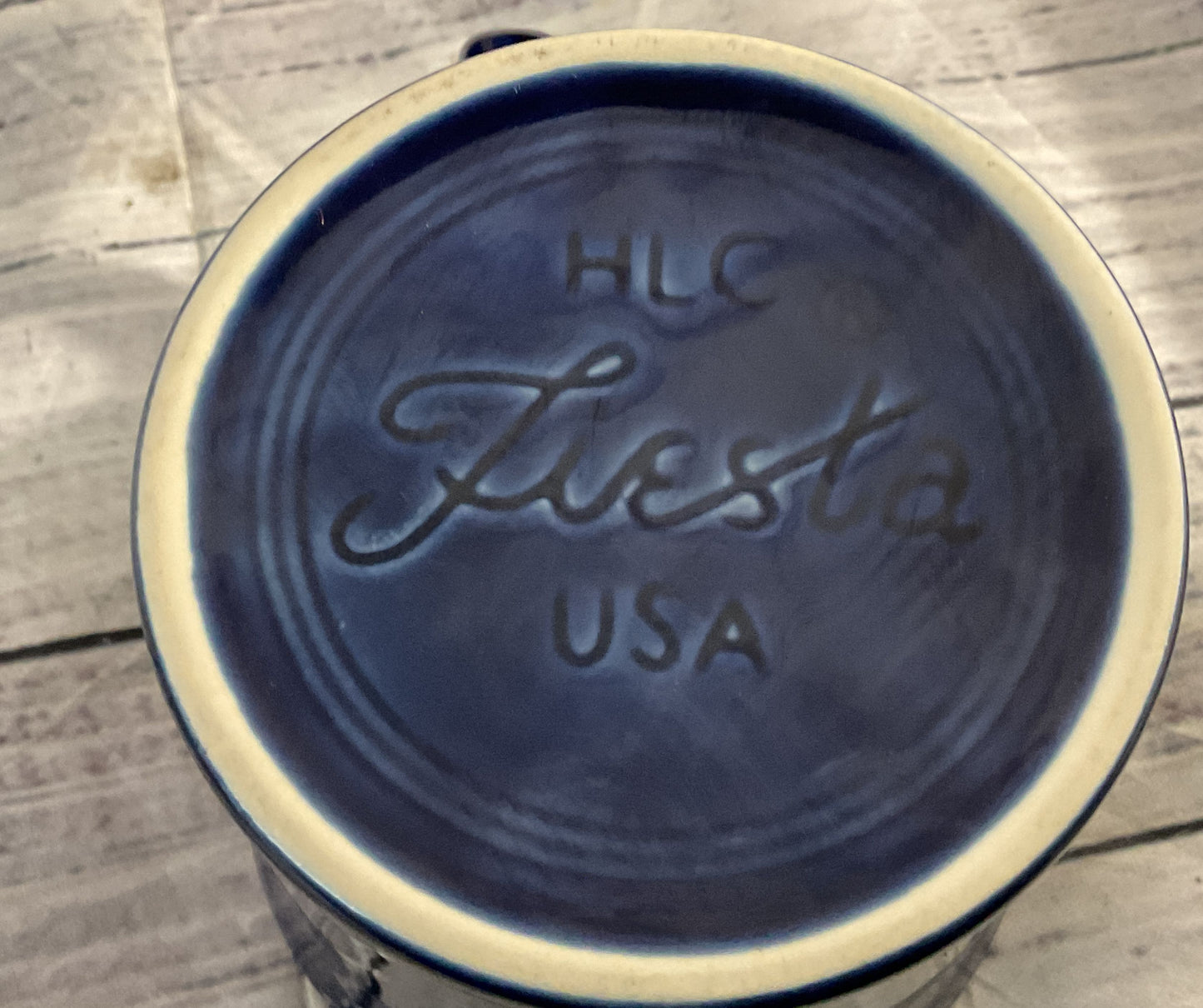 Fiestaware Homer Laughlin Set of 3 Coffee Mugs Cobalt Blue