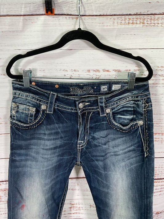 Miss Me Women's Low Rise Skinny Blue Jeans Size 30 JE80365X