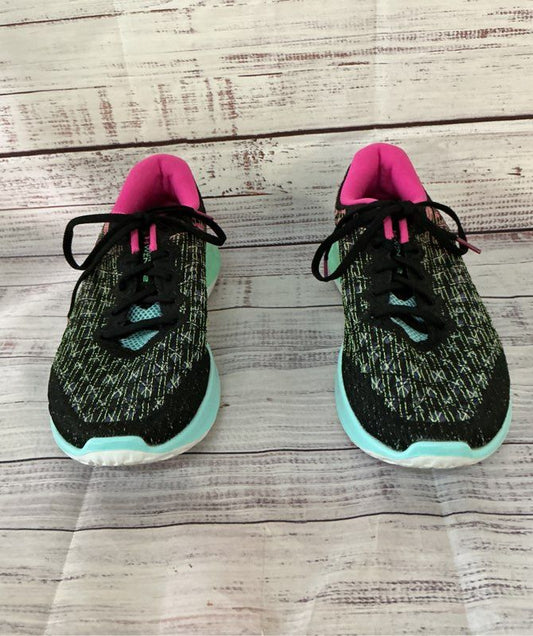Women's Under Armour Flow Velociti Wind 2 Pink And Green Sneakers Size 10