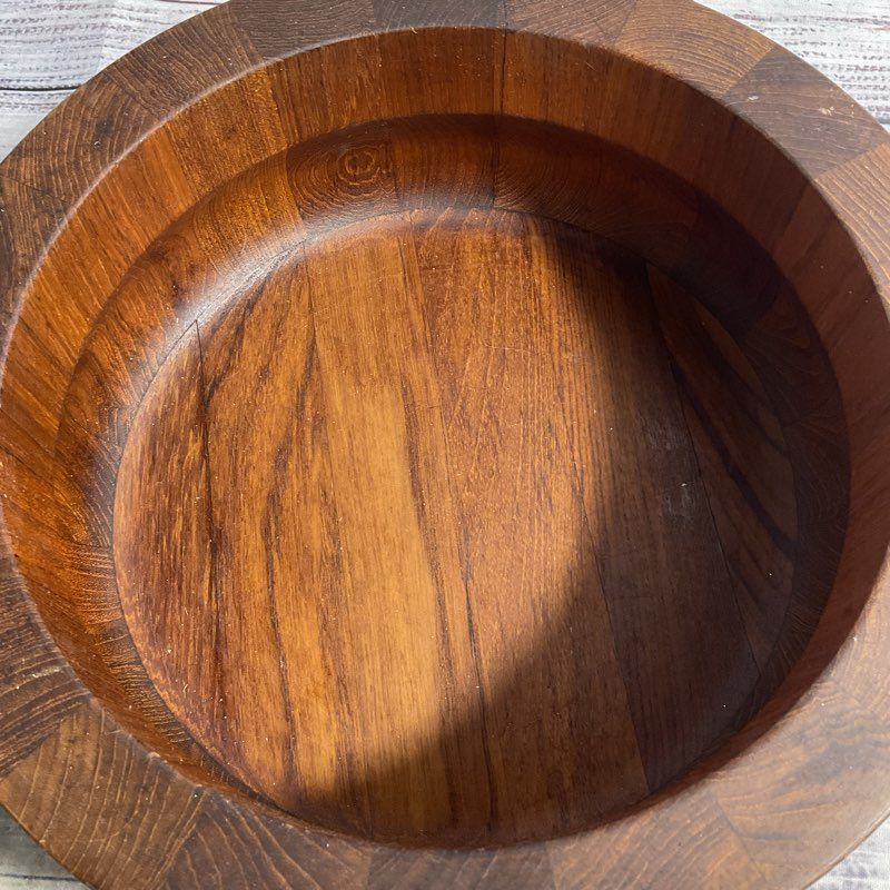 Dansk Wooden Rimmed 11" Salad Serving Bowl