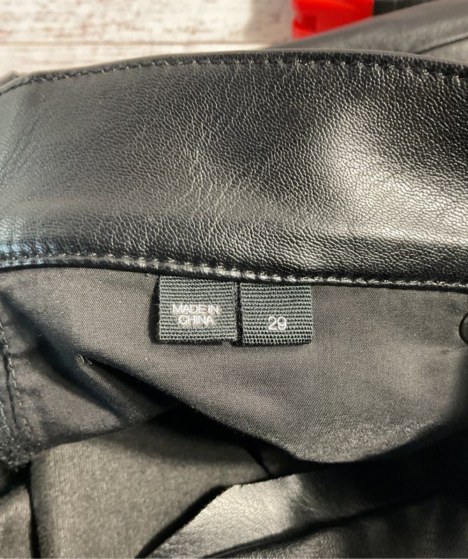 Veronica Beard Women's Faux Leather Black Straight Pants Size 29