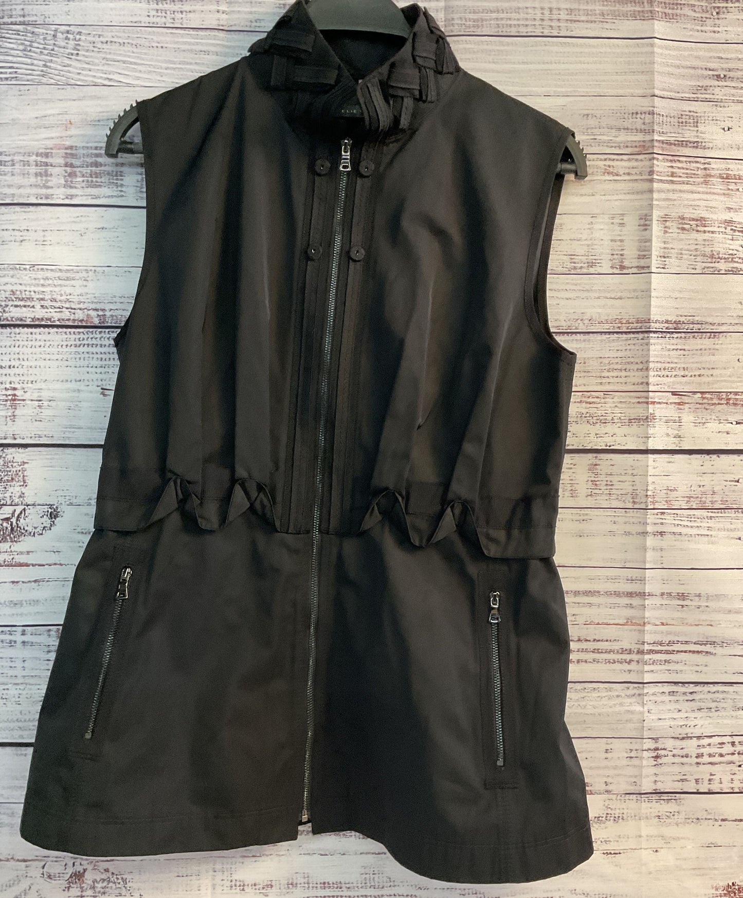 NWT Elie Tahari Black Nylon Vest Size XS/S