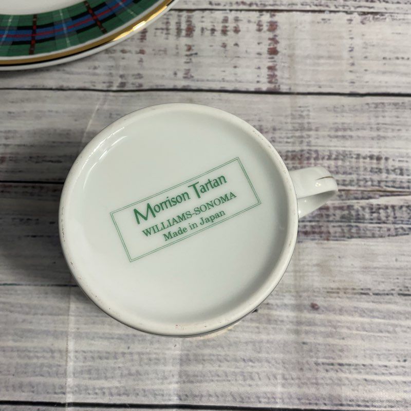 Williams Sonoma 2 Pc. Morrison Tartan 9" Plate And Coffee Mug Set