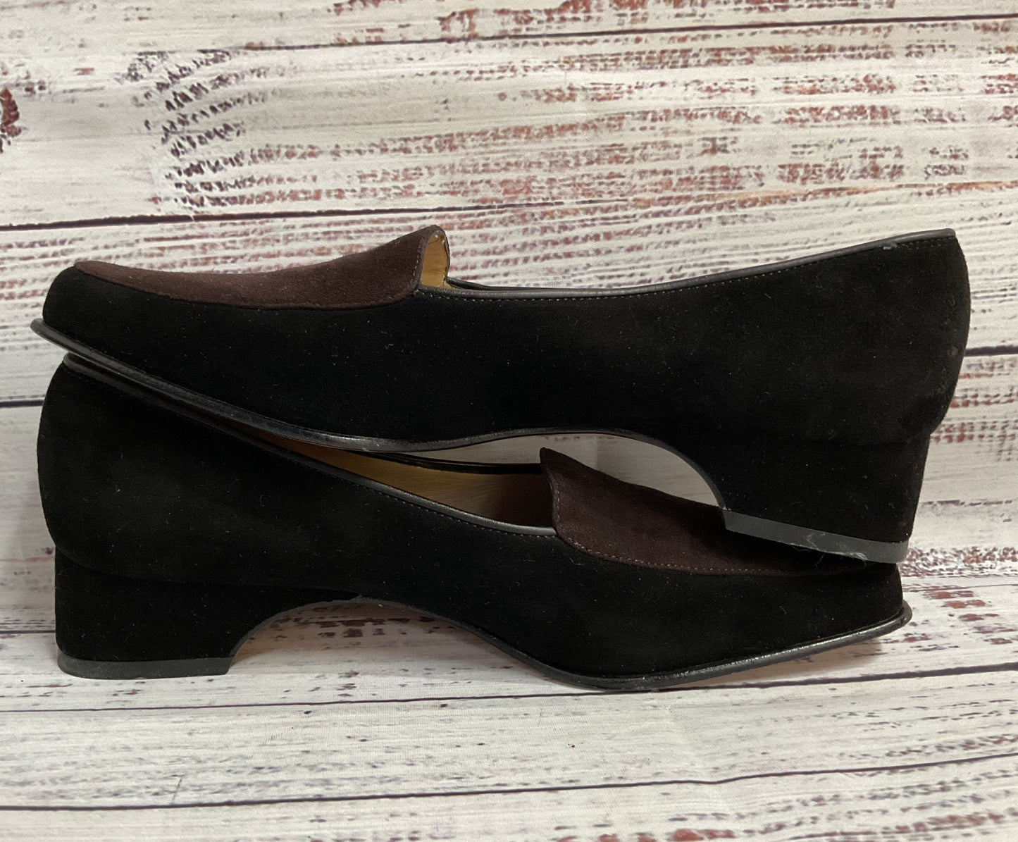 Salvatore Ferragamo Women's Brown Suede Pump Heels Size 5 Made in Italy