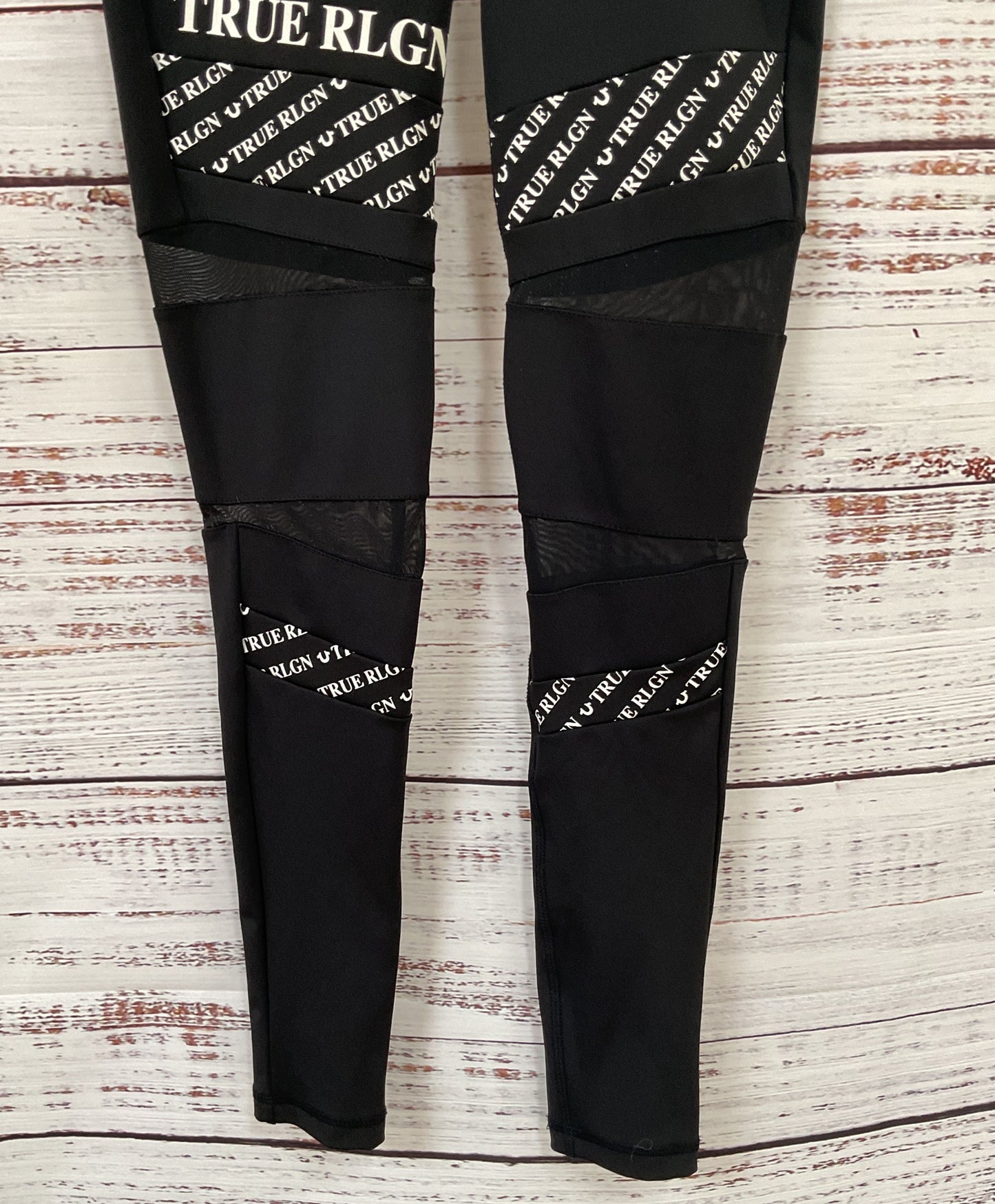True Religion Women's Black Signature Monogram Leggings Size S