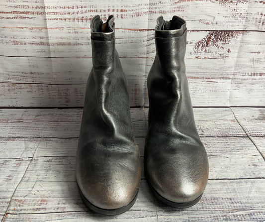 Marsell Leather Distressed Ankle Boots Gray 39