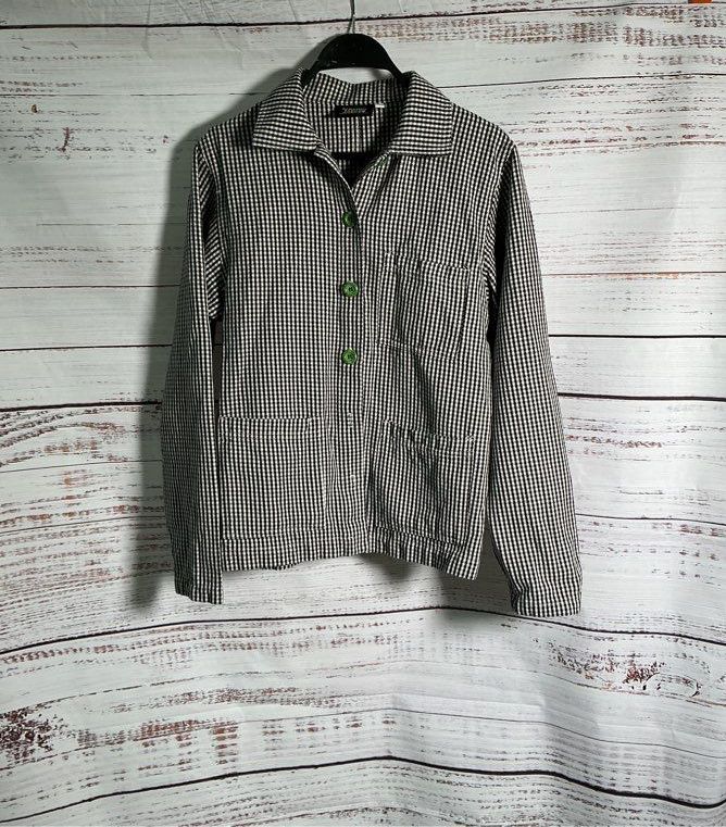 Women's Big Bud Press Black White Houndstooth Jacket Size XXS