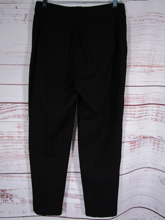 Rosetta Getty Women's Black Cotton Blend Twill Trousers Size 6 Made in The USA