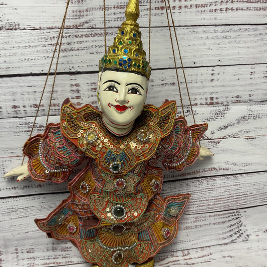 Thai Burmese South East Asian Marionette Puppet 14"