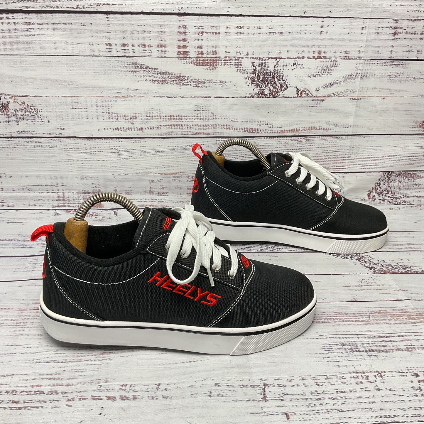 Heelys Black Red Heel Skate Wheel Sneaker Casual Shoe Men Size 7 New
