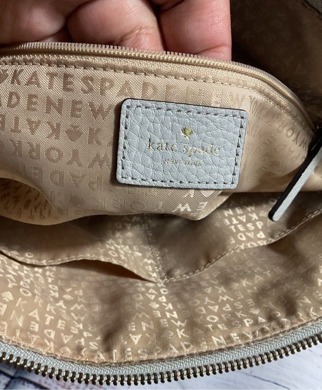 Kate Spade New York Berkshire Road Teegan Zip Leather Tote Bag Gray