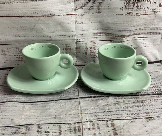 Illy Collection Set of 3 Espresso Cups Mint White