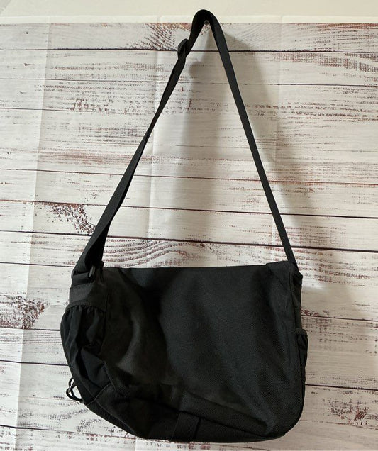 Vintage The North Face Messenger Black Shoulder Bag w/reflective stripe