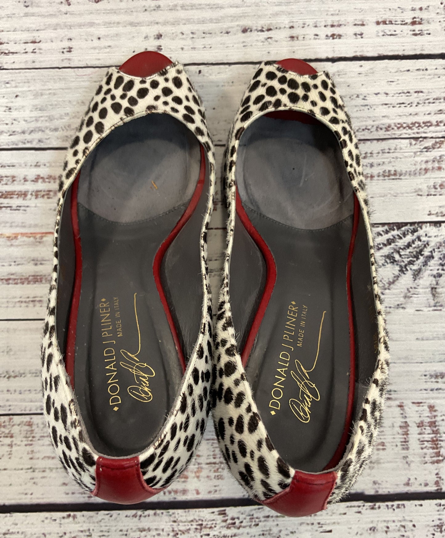 Donald J. Pliner Parr Women's Leopard Print Calf Hair Pumps Made in Italy
