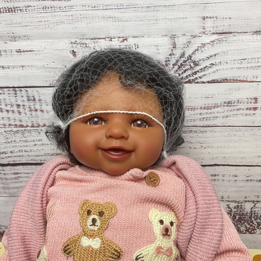 Babeside Reborn Baby Dolls Pink Knit Bear Outfit 16" Vinyl Baby Doll