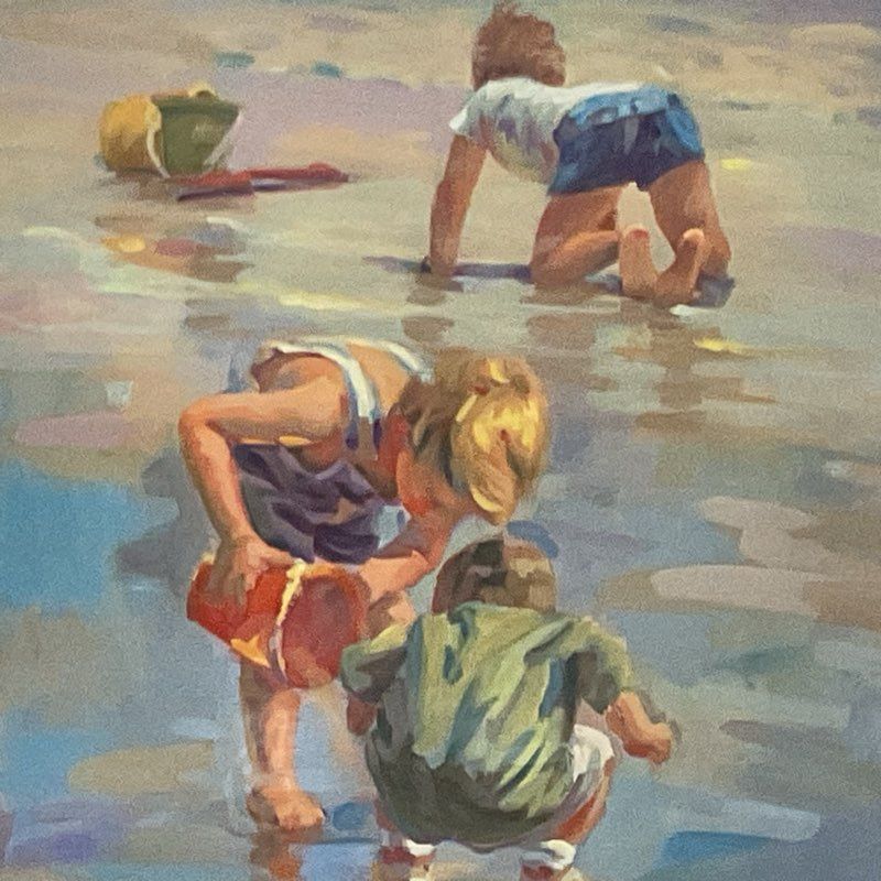 Signed & Numbered LUCILLE RAAD "Low Tide" Serigraph Print- FRAME 39.5" X 32.5"