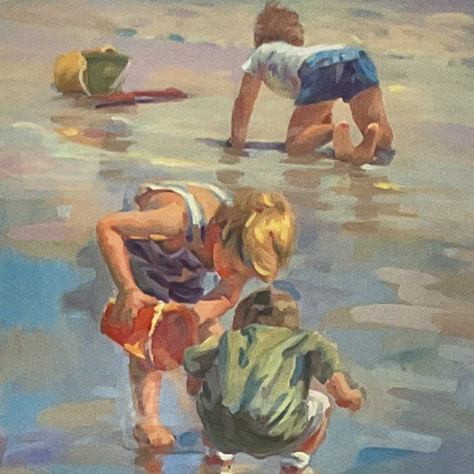 Signed & Numbered LUCILLE RAAD "Low Tide" Serigraph Print- FRAME 39.5" X 32.5"