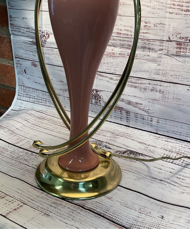 Vintage Chapman 1984 Pink Ceramic Table Lamp 30" Pick up Only