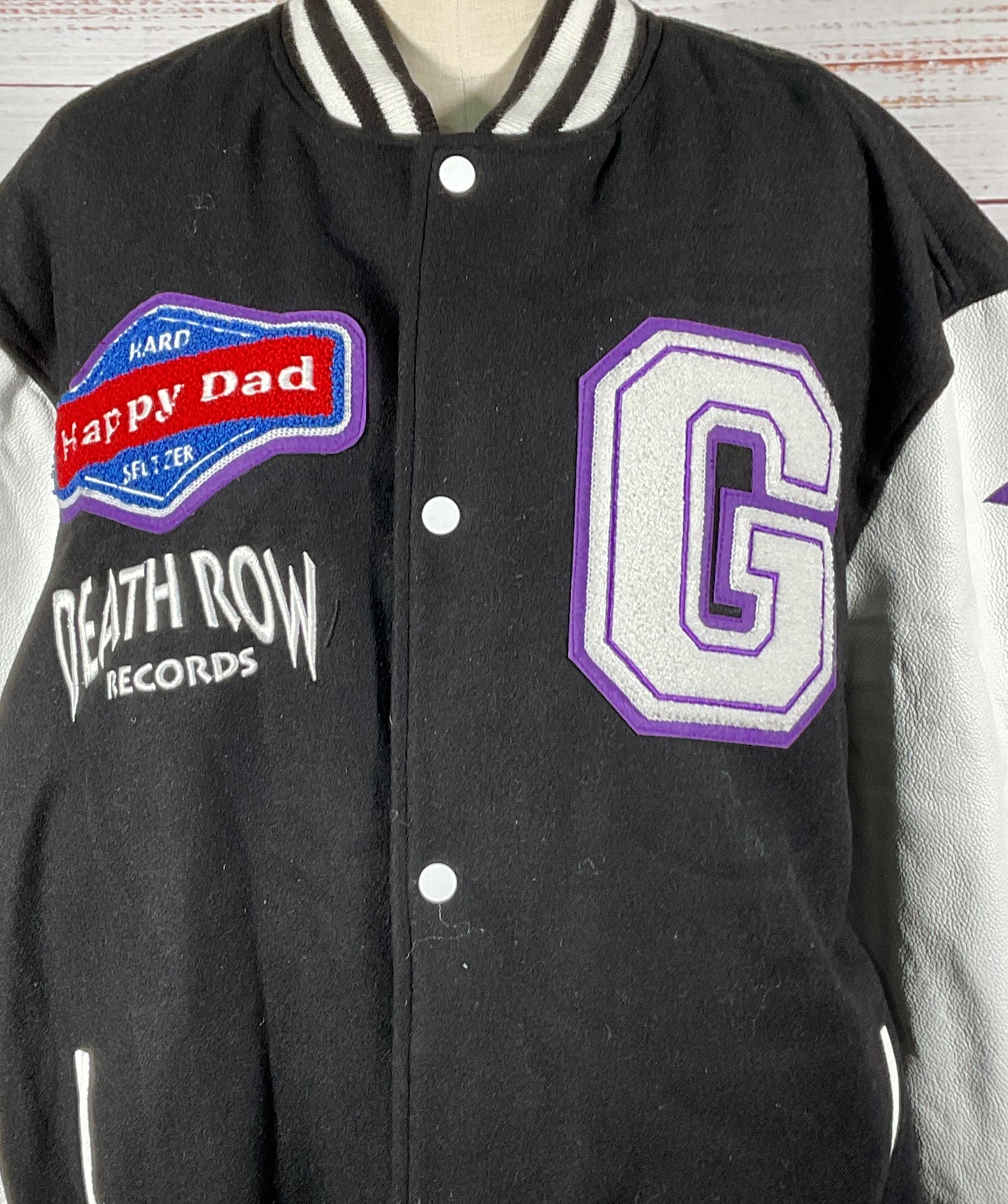 Happy Dad Death Row Varsity Jacket Multicolor 2X