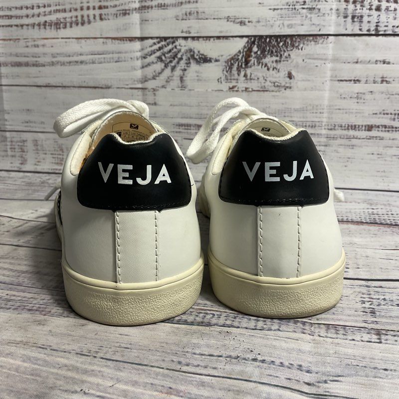 Veja Esplar White & Black Leather Sneaker Casual Shoe Women's 8 US