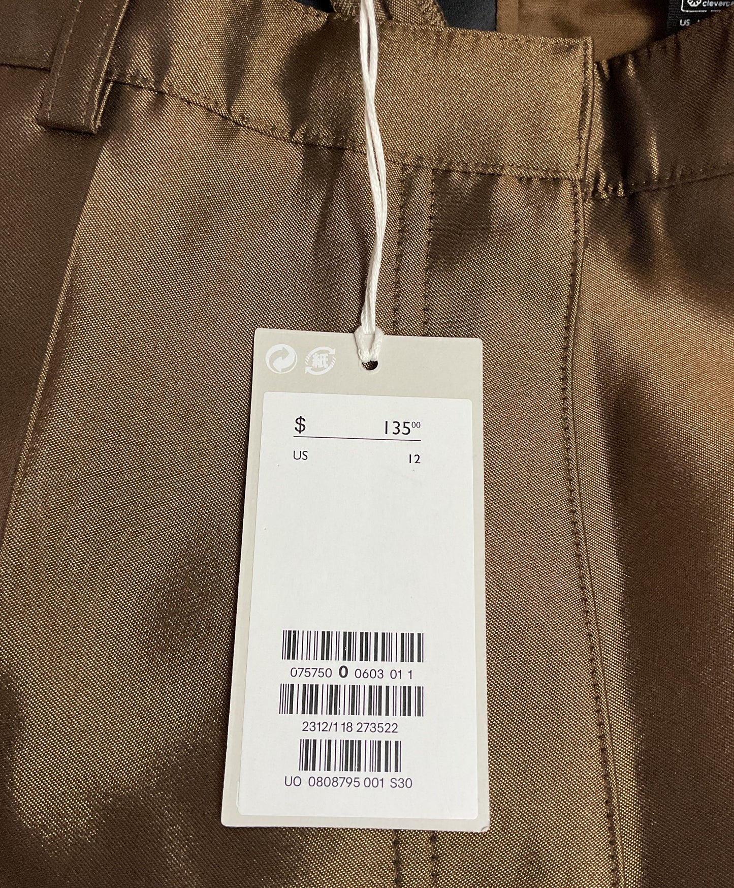 COS Women's Bronze Slim Fit Pants - Size 12 NWT
