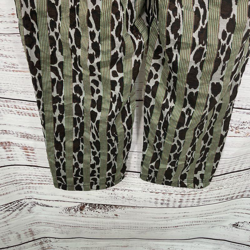 Pleasures Now Snow Leopard Spots w/ Multicolor Stripes Drawstring Pants - Size L