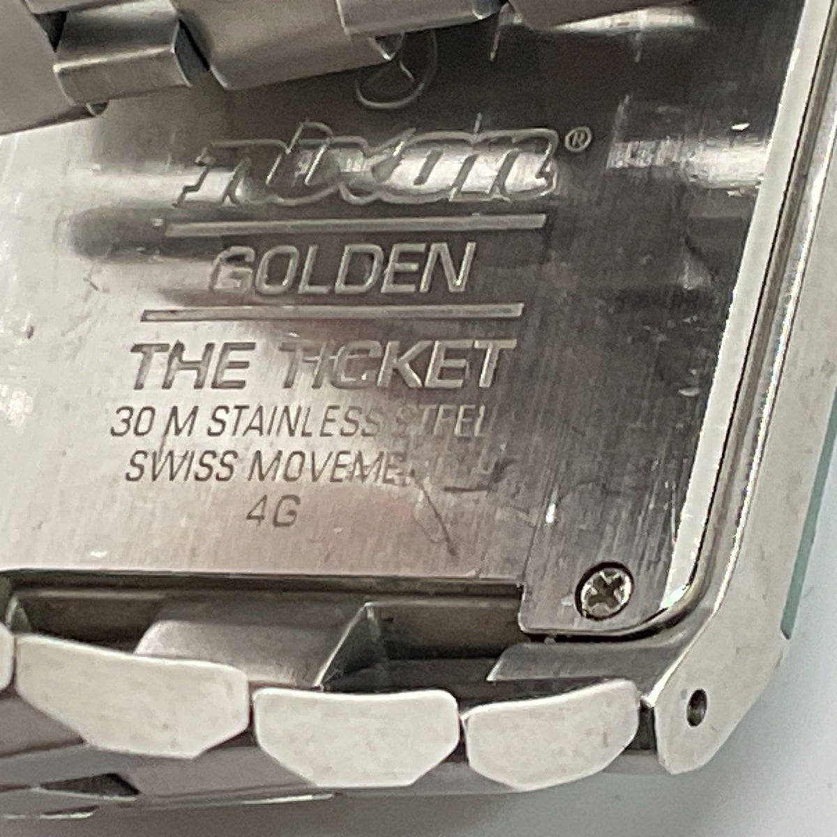 NIXON The Gold Ticket Men's Stainless Steel Watch- 6.25" (NEEDS BATTERY)